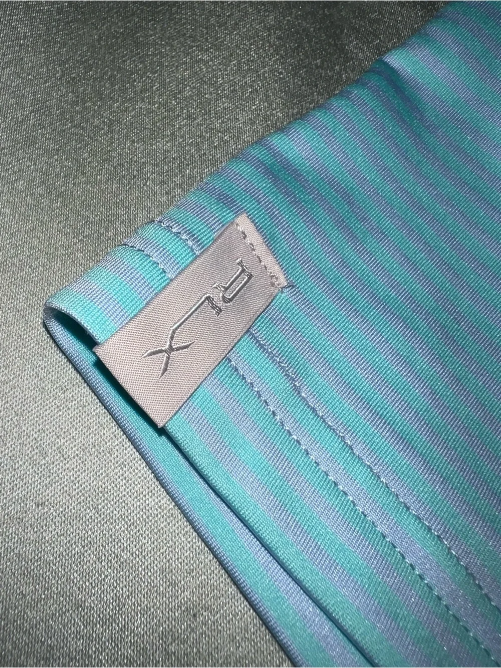 New Ralph Lauren RLX Golf Polo boys 7 blue and purple striped NWT